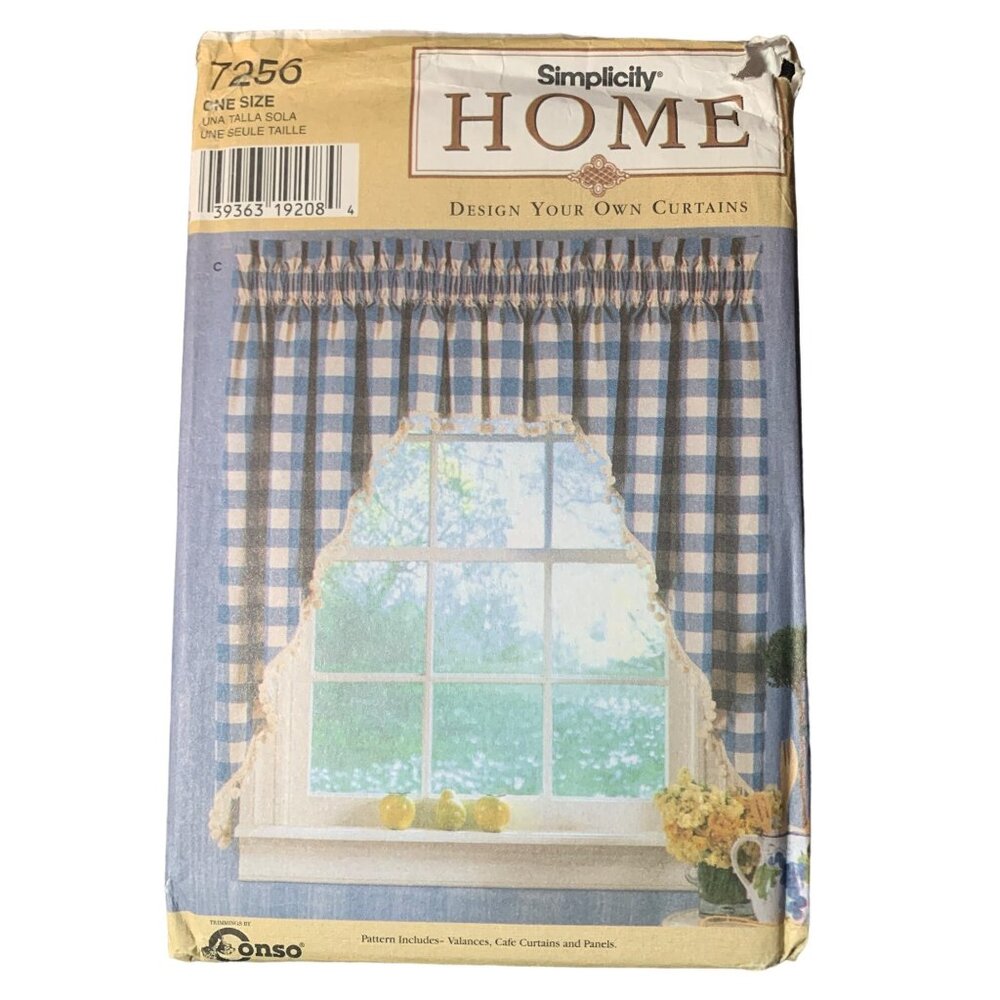 Simplicity Home 7256 Curtain Sewing Pattern uncut
